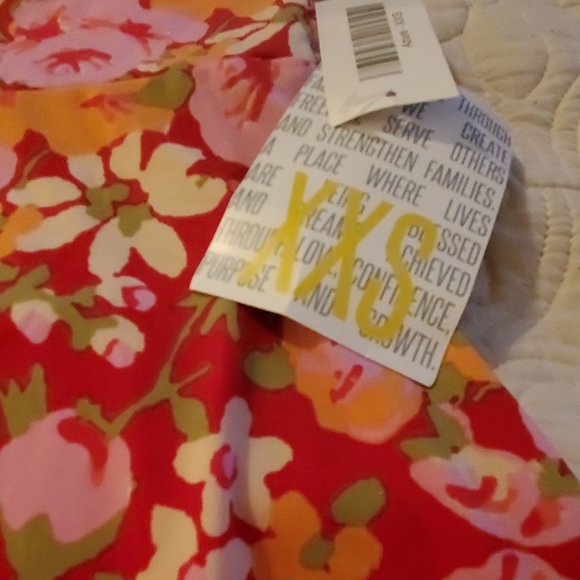 NWT XXS LULAROE AZURE SKIRT floral - Picture 3 of 4